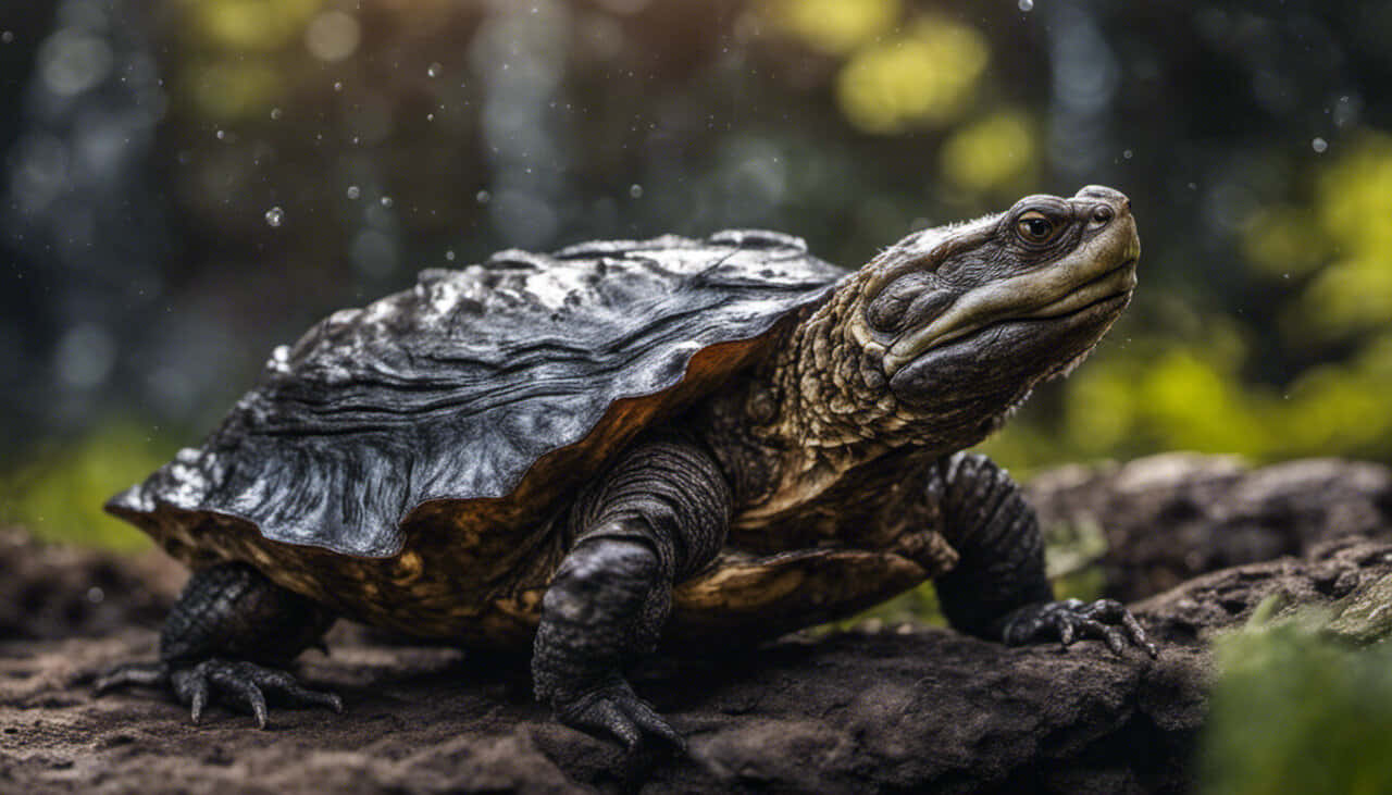 Majestic_ Snapping_ Turtle_in_ Nature.jpg Wallpaper