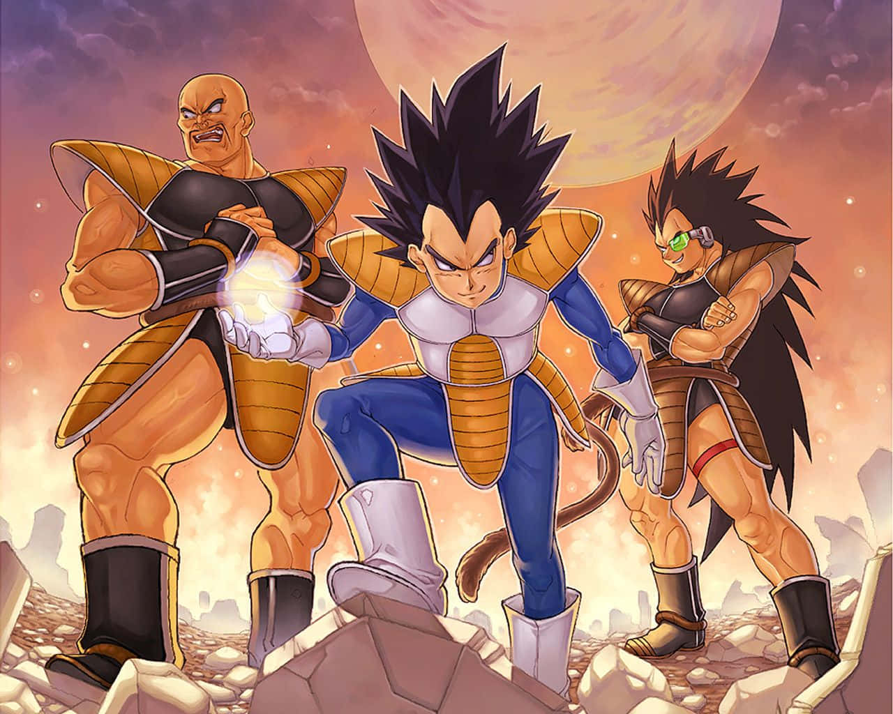 Majin Vegeta And Other Dragon Ball Characters Wallpaper