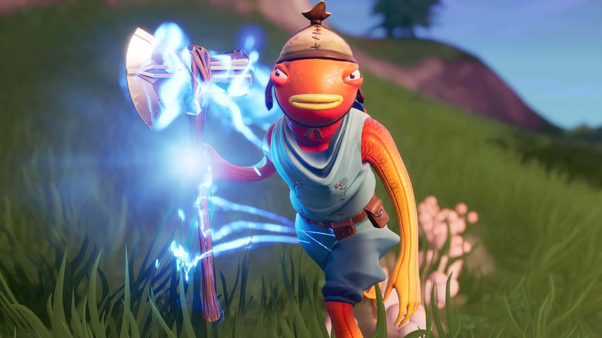 Make A Splash In The Battle Royale With Fortnite Fishstick! Wallpaper