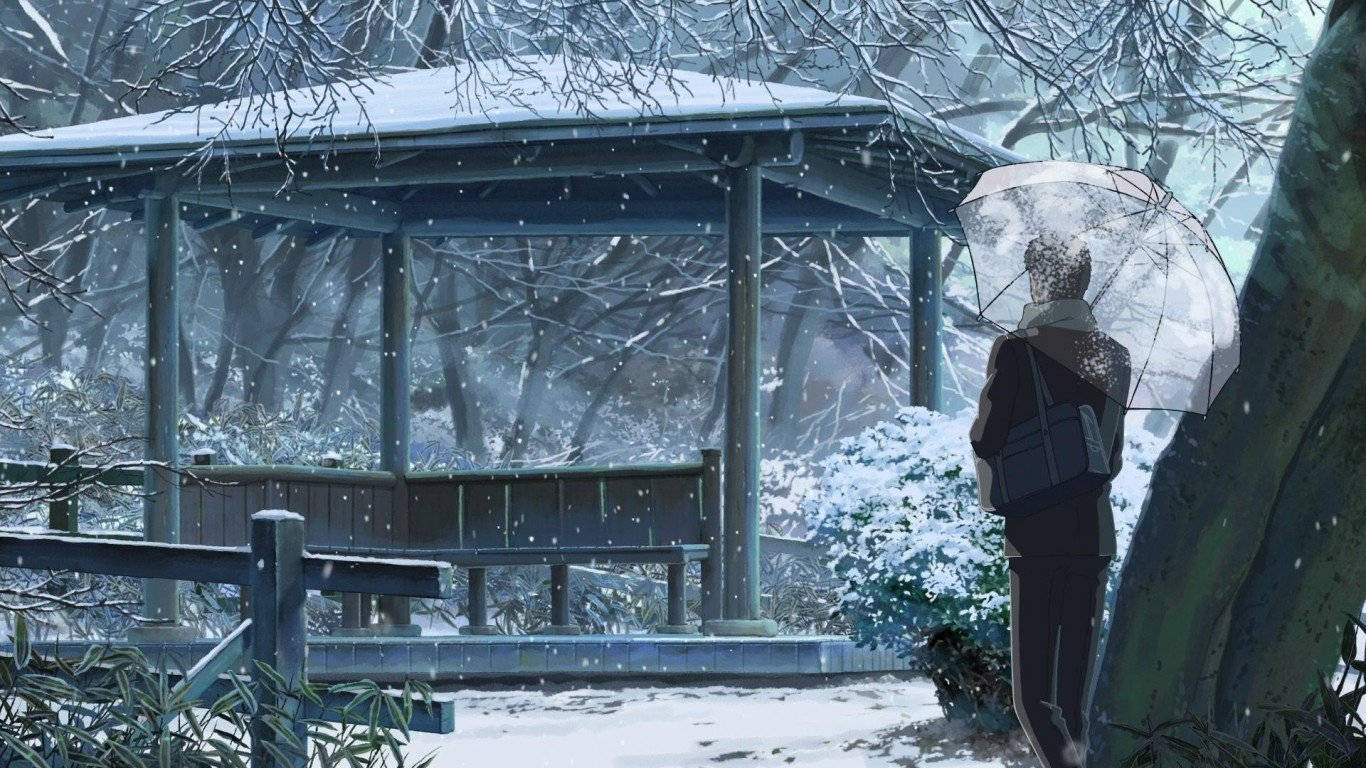 Makoto Shinkai Garden Of Words Winter Aesthetic Wallpaper