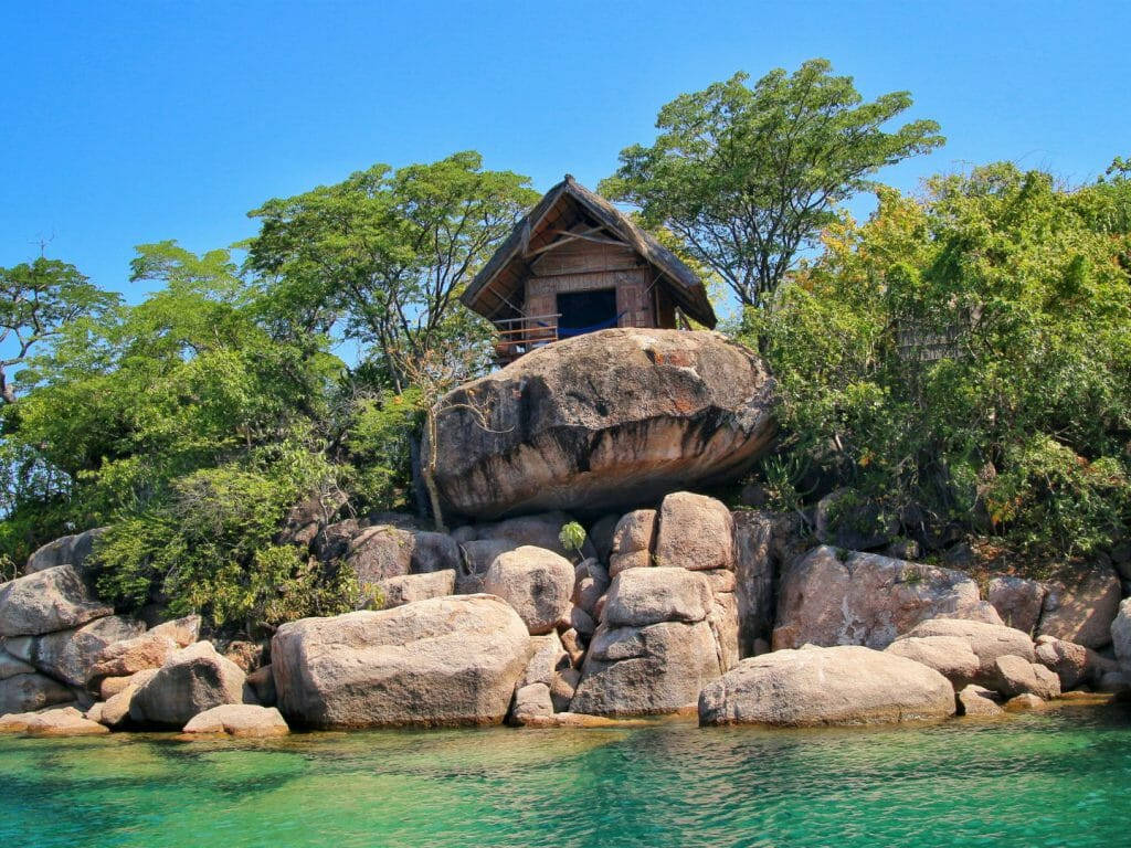 Malawi House On Large Rock Wallpaper