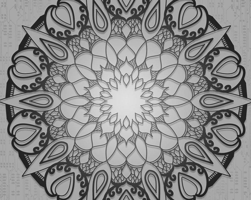 Mandala Floral Pattern Wallpaper