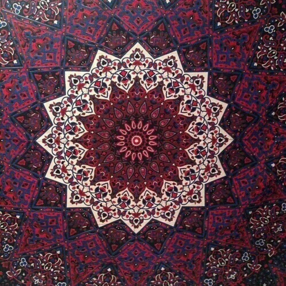 Mandala Red Art Wallpaper