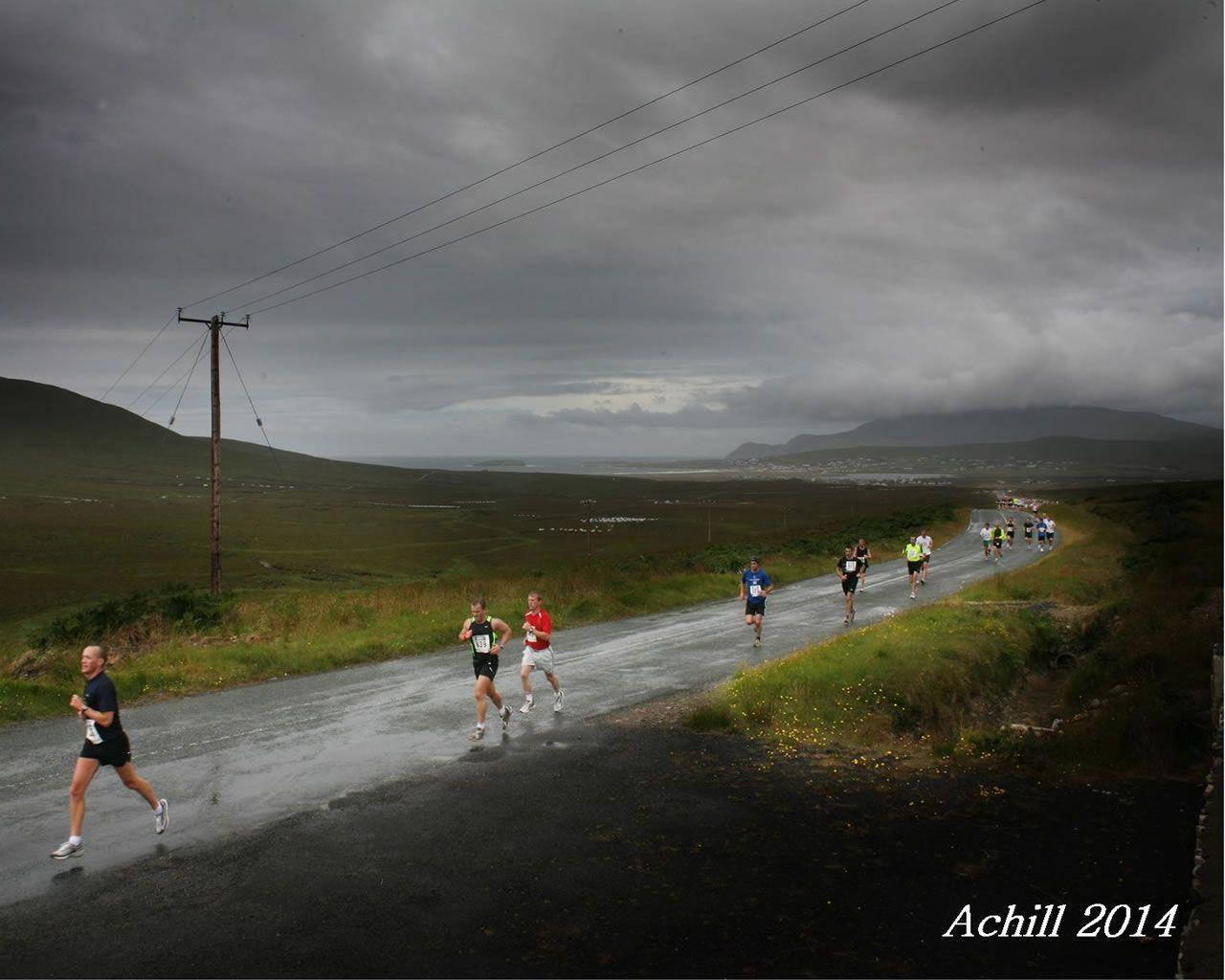 Marathon In Mountain Dark Sky Wallpaper