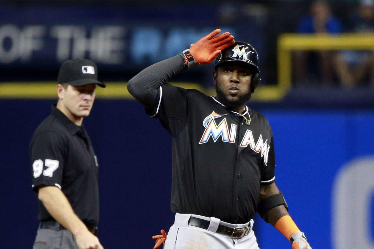 Marcell Ozuna Saluting Wallpaper