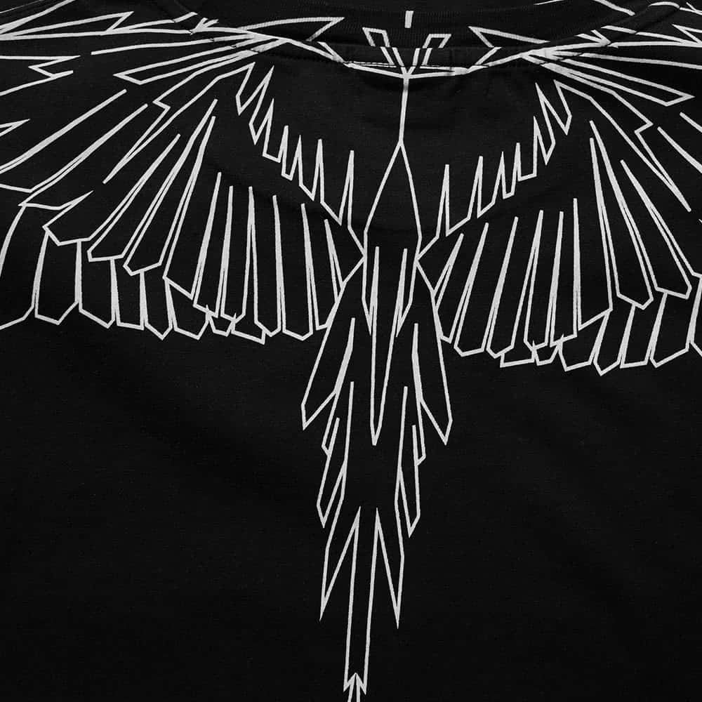 Marcelo Burlon White Wings Outline Wallpaper