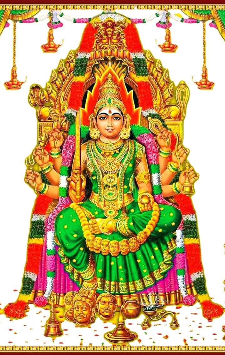 Mariamman Hindu Goddess Illustration Wallpaper