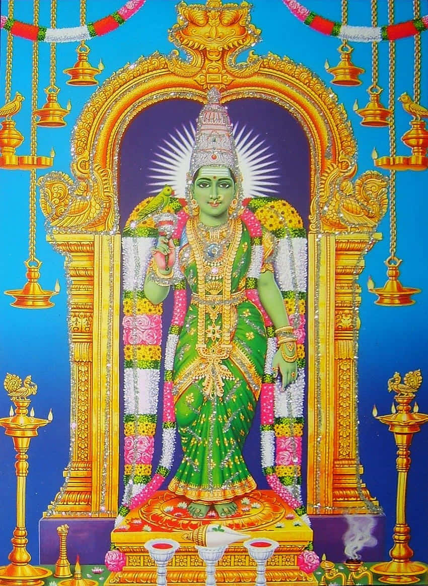 Mariamman Hindu Goddess Illustration Wallpaper