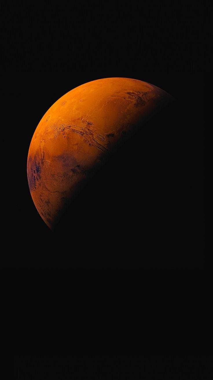Mars Covered With Shadow Wallpaper