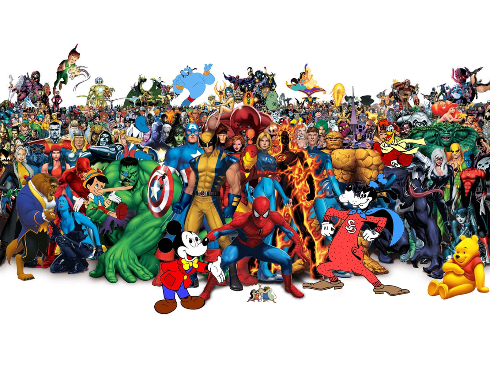 Marvel Comic Book Posing Together Wallpaper