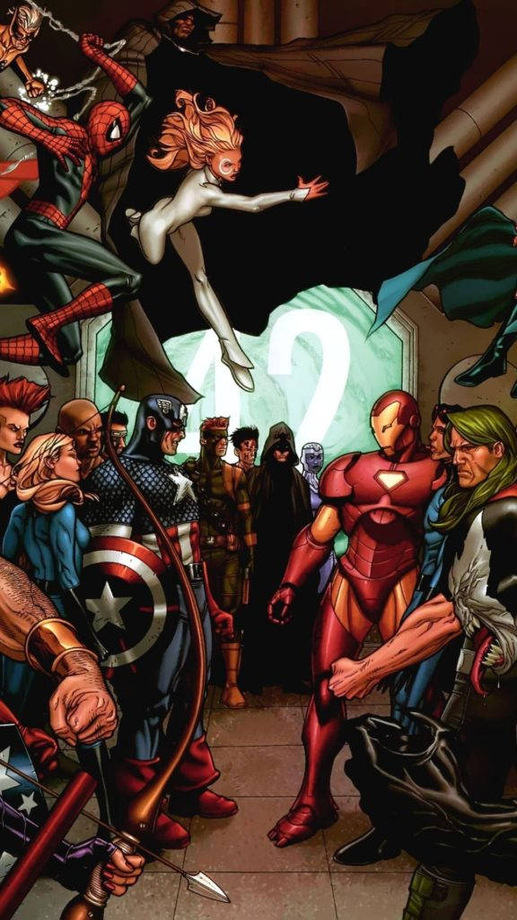 Marvel Iphone Superheroes Comic Art Wallpaper