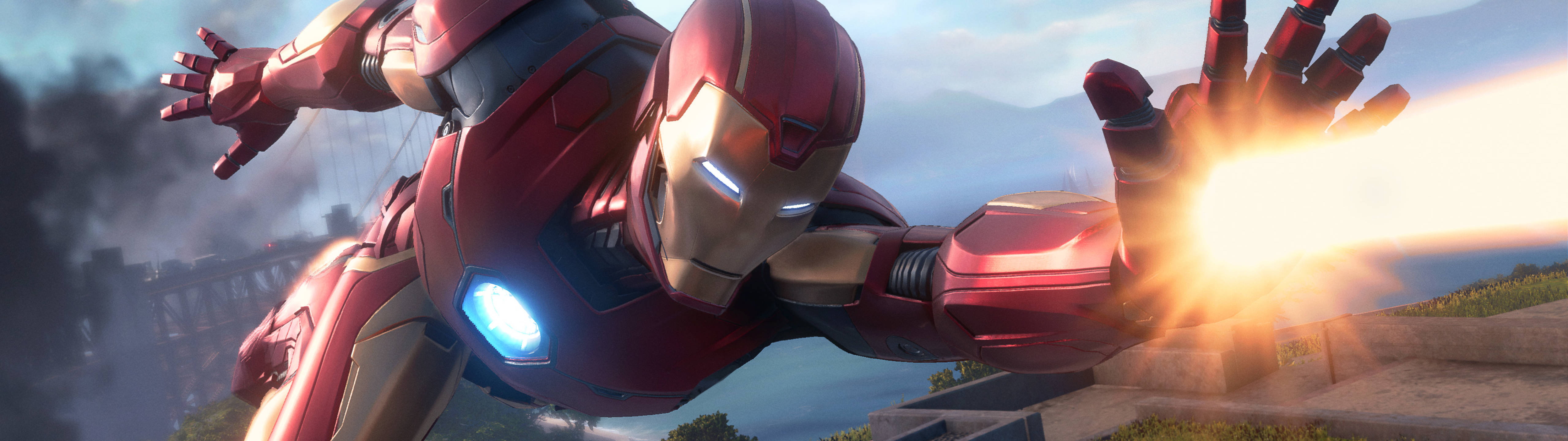 Marvel's Ironman Shooting 5120 X 1440 Wallpaper