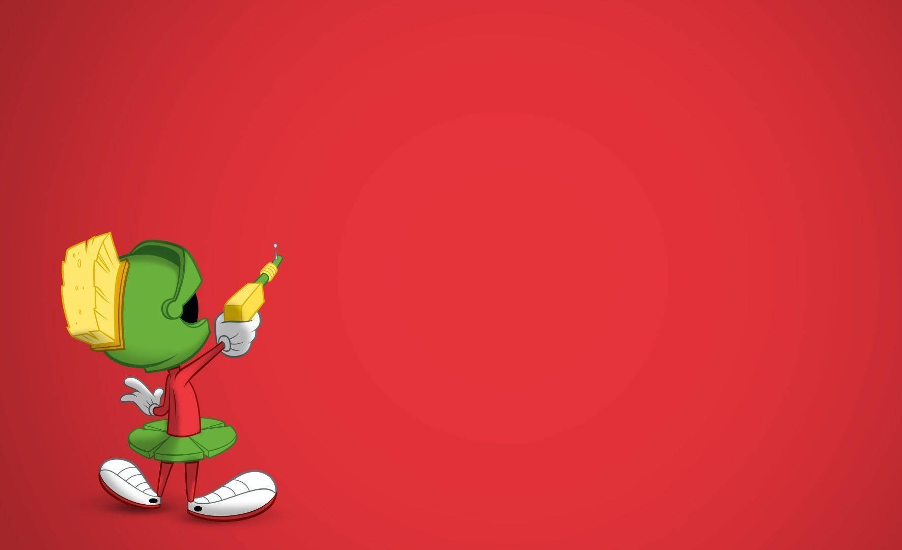 Marvin The Martian Red Wallpaper