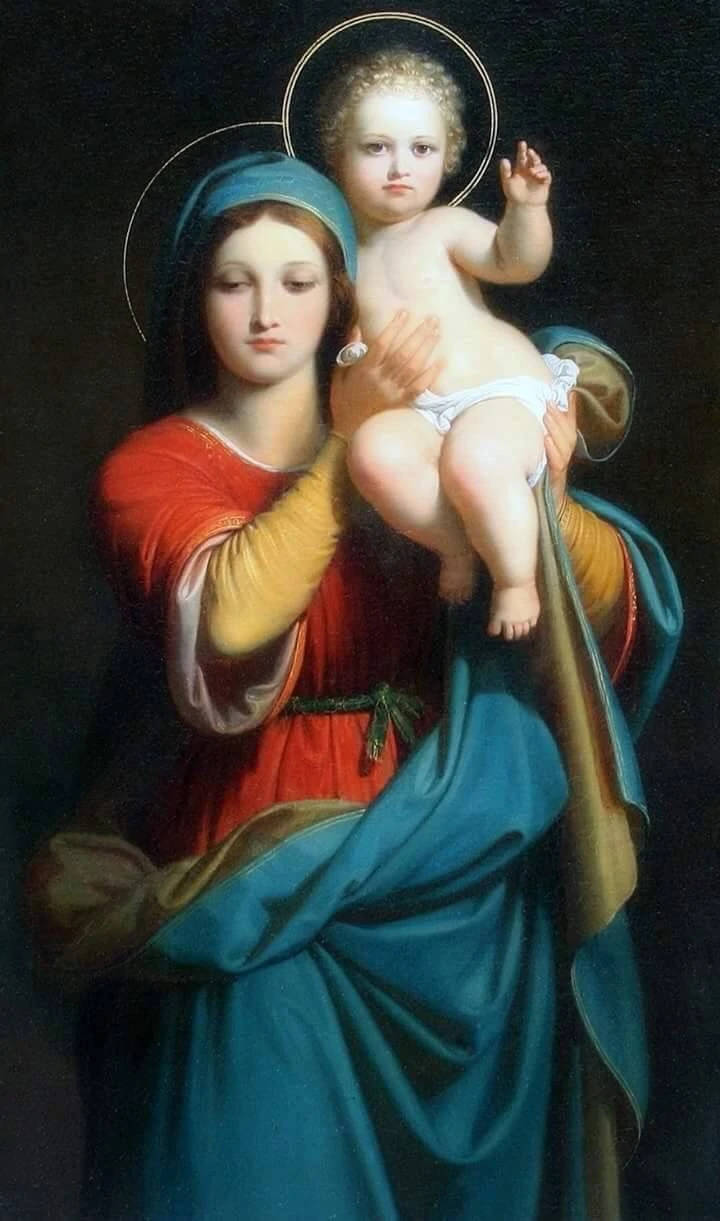 Mary And Jesus Lifted Up Wallpaper