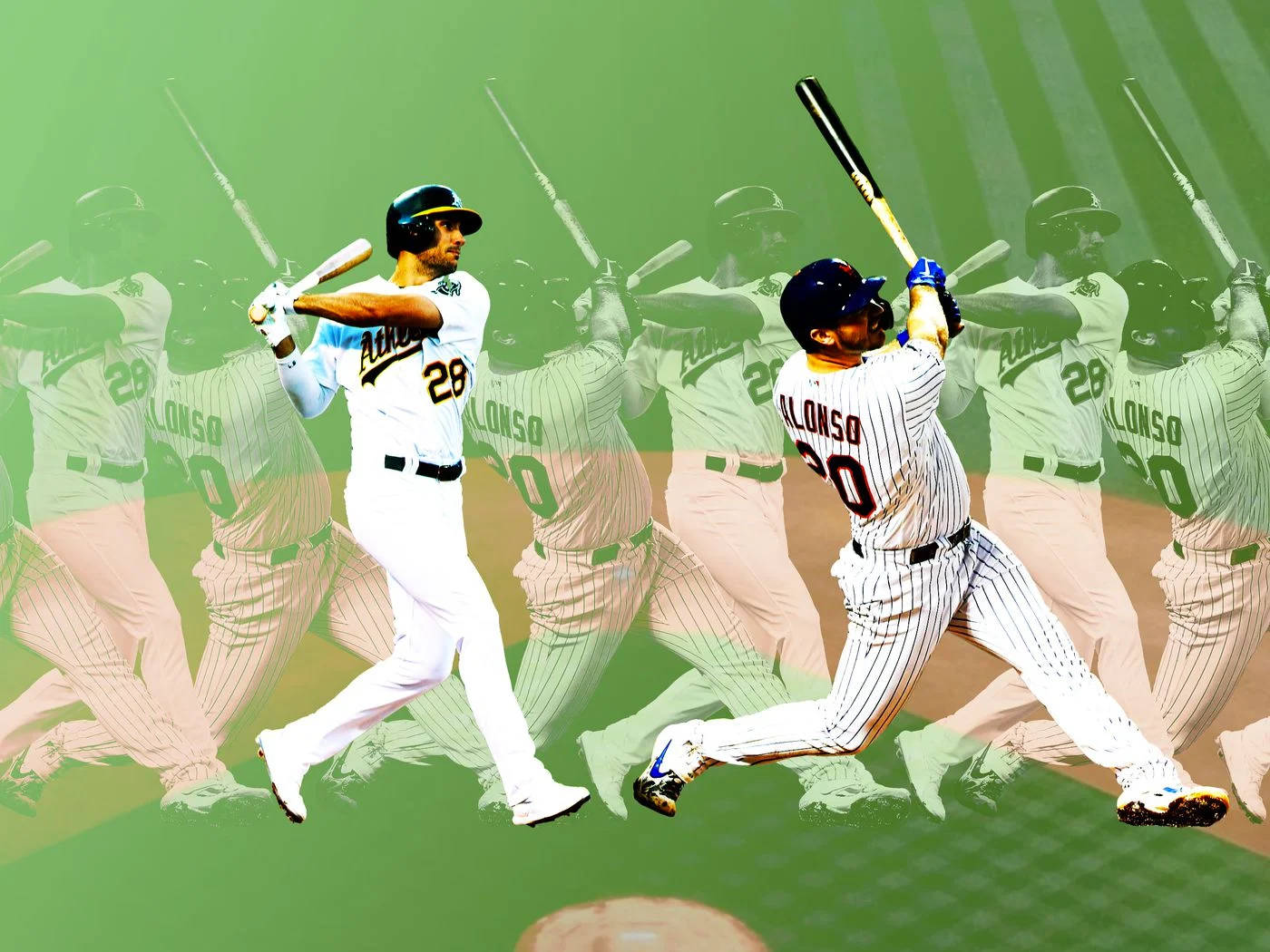 Matt Olson Swinging Frame By Frame Wallpaper