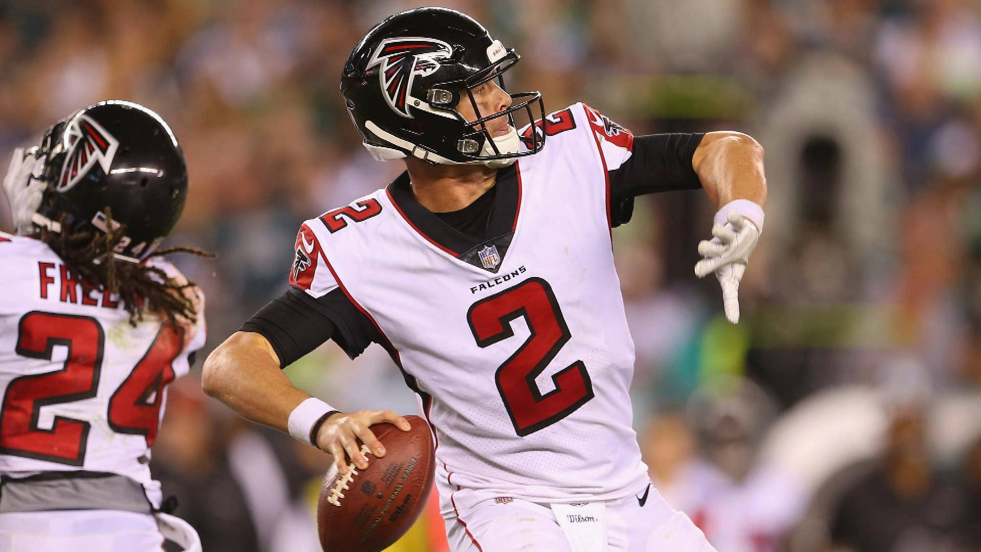 Download free Matt Ryan Throwing A Ball In White Jersey Wallpaper MrWallpaper