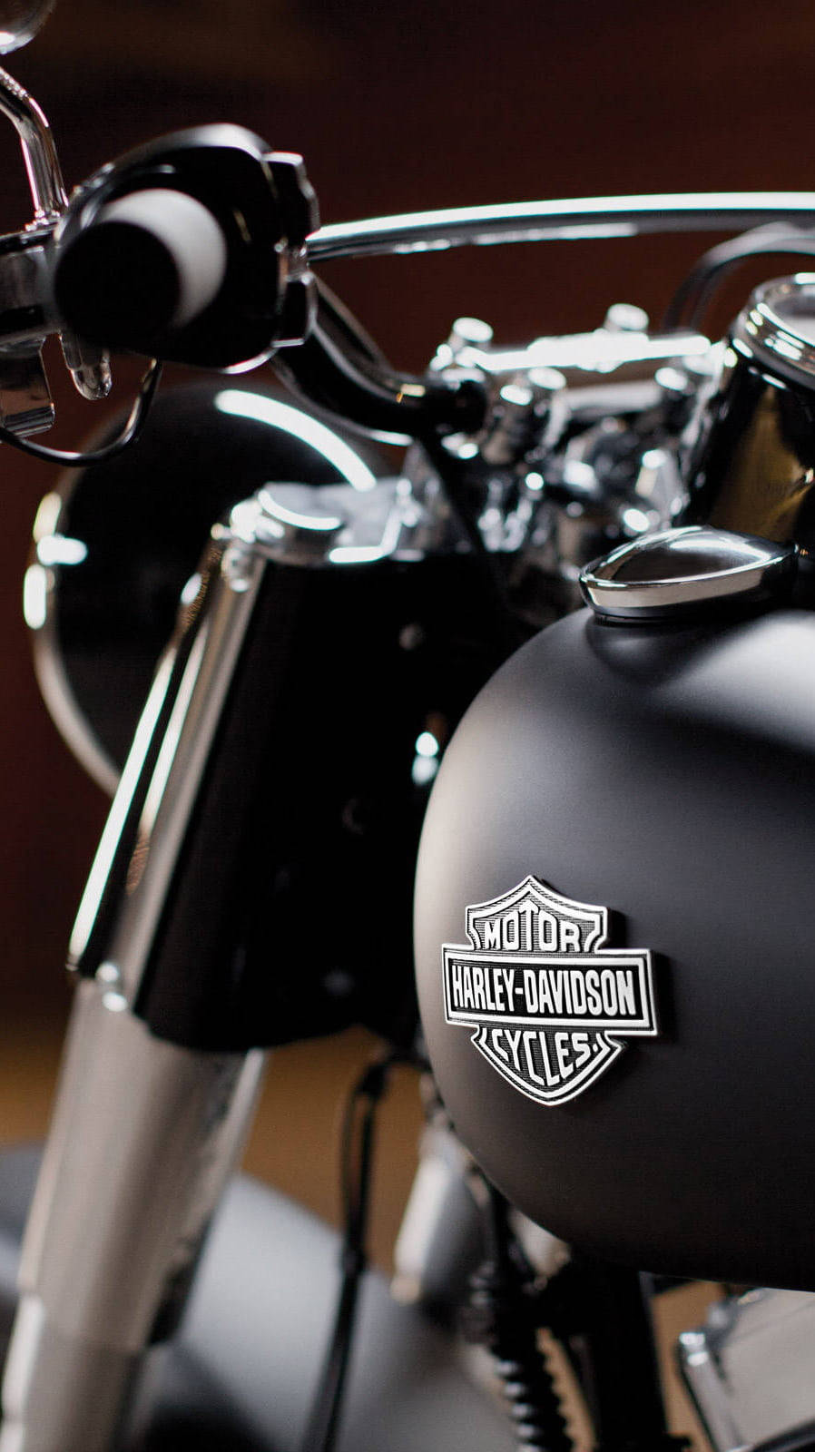 Matte Black Harley Davidson Mobile Wallpaper