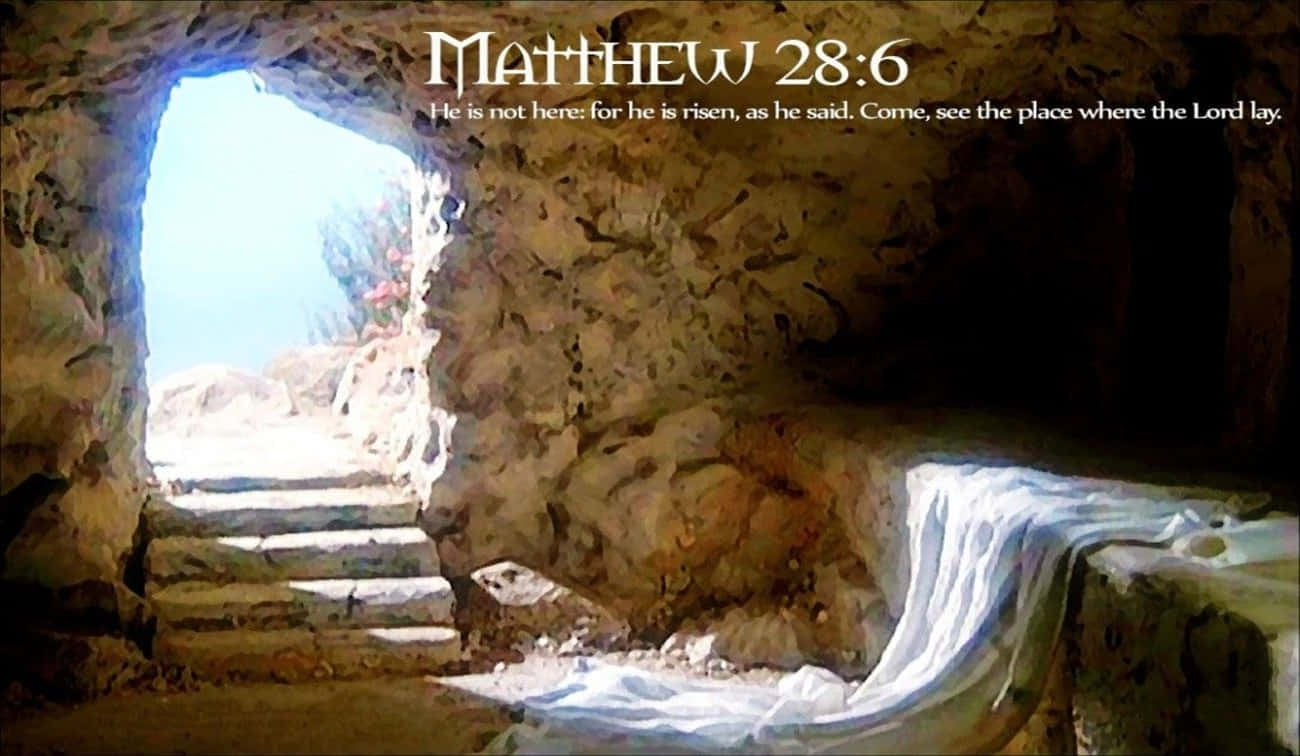 Matthew 26 - A Cave With A White Cloth Wallpaper