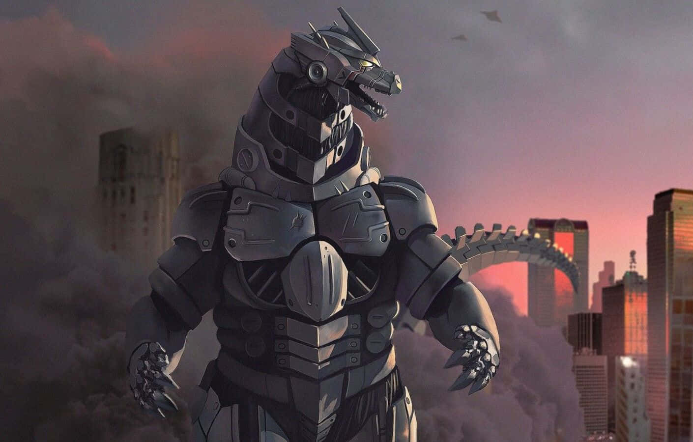 Mechagodzilla In Furious Battle With Godzilla Wallpaper