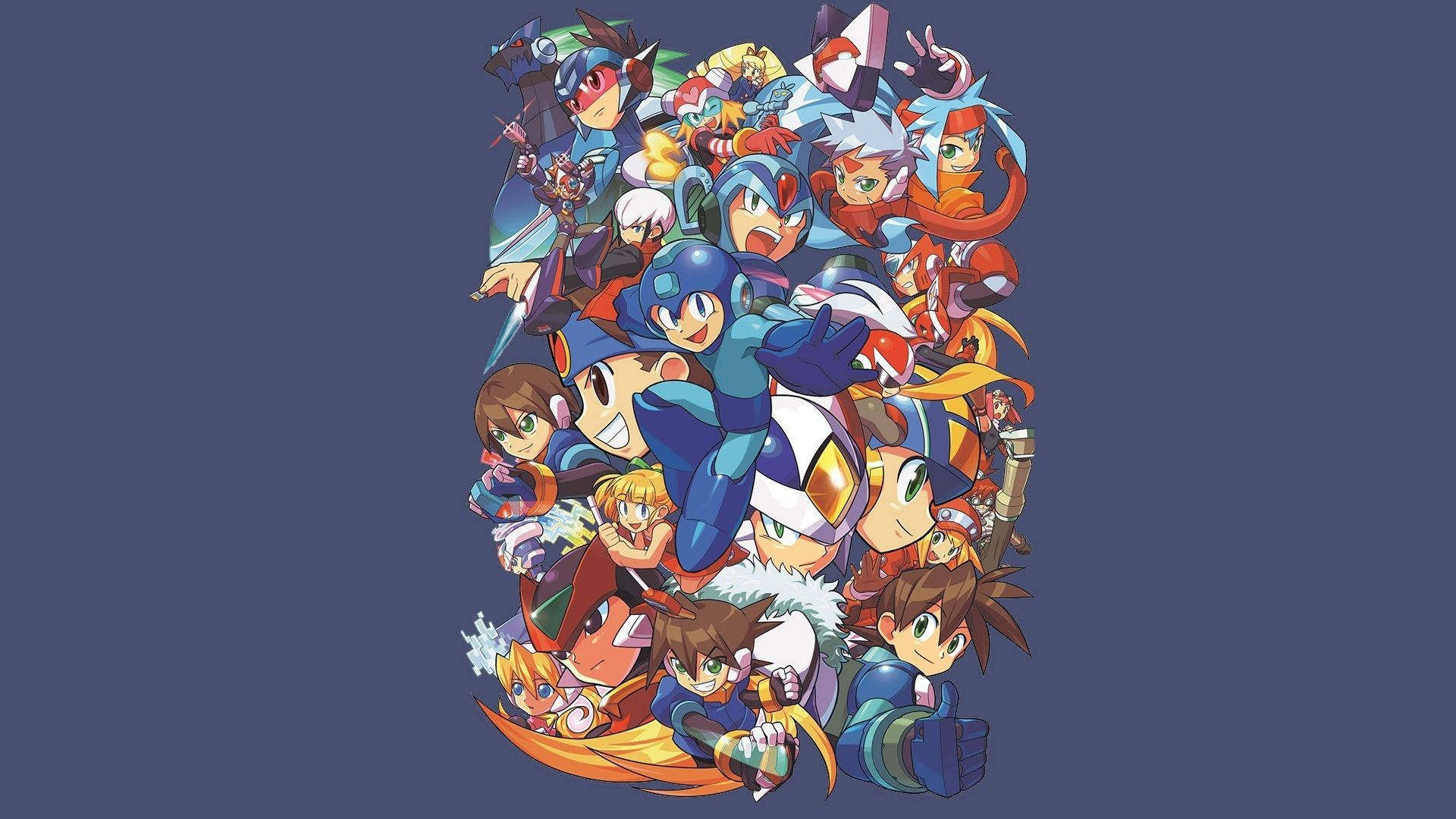 I made a wallpaper out of the Anniversary Collection's box art! : r/Megaman