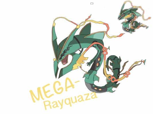 Mega Rayquaza Drawing Wallpaper