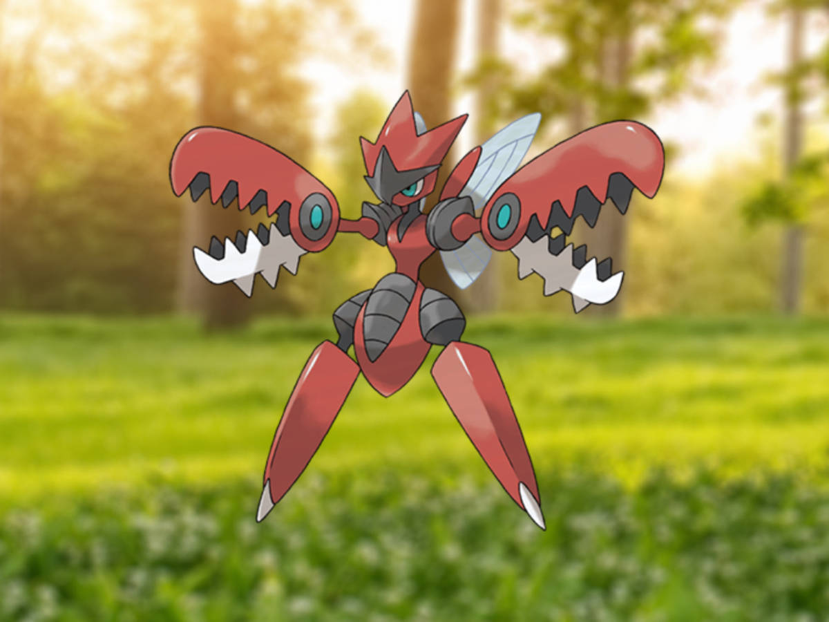 Mega Scizor Natural Background Wallpaper