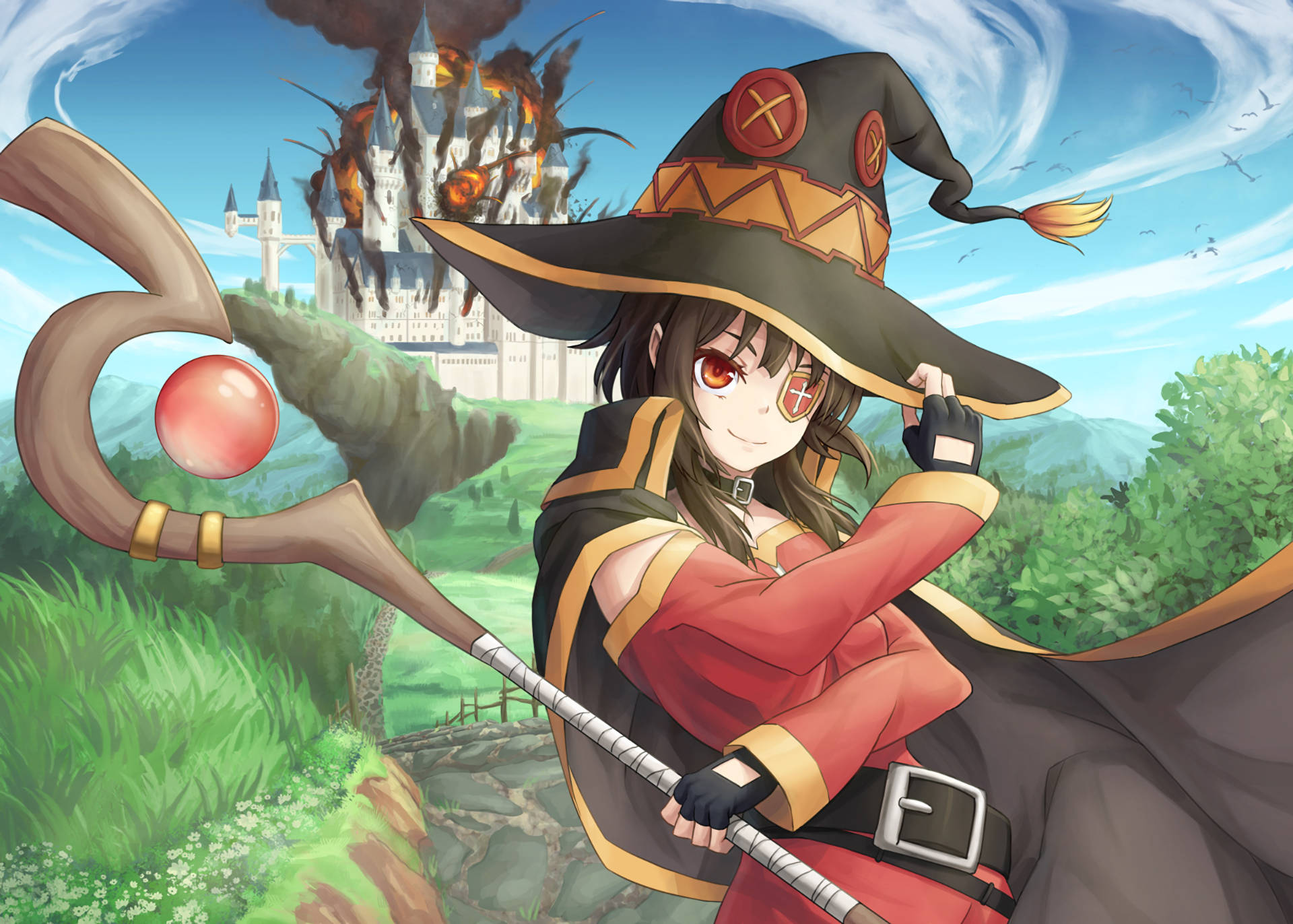 Download free Megumin Magic Wand Konosuba Wallpaper - MrWallpaper.com