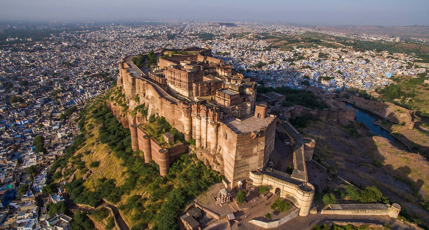 Mehrangarh Fort Hill Aerial Wallpaper