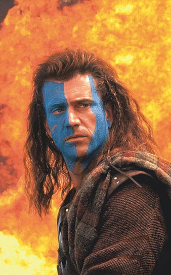 Mel Gibson With Fiery Background Wallpaper