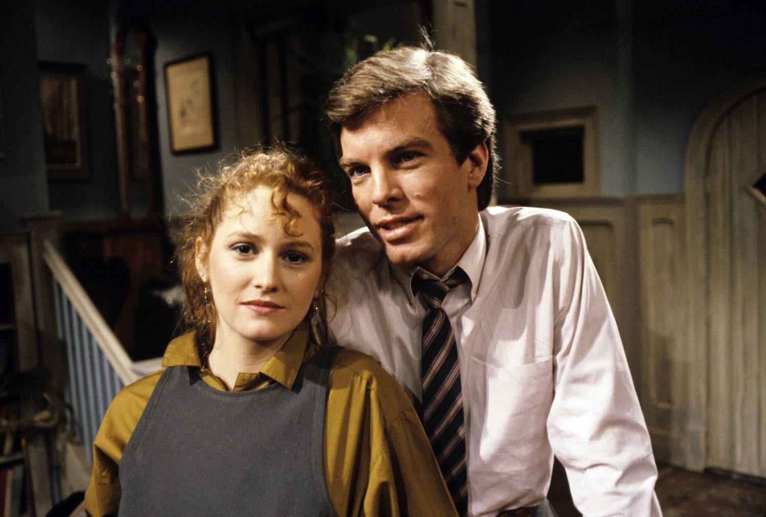 Melissa Leo And Peter Bergman In All My Children Wallpaper