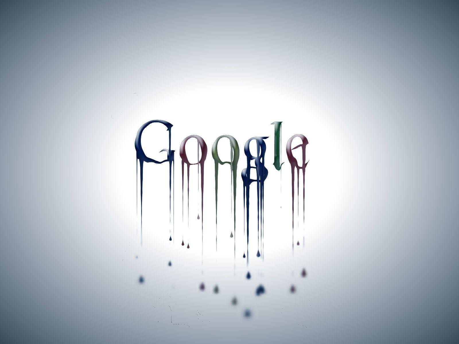 Melting Google In Gray Wallpaper