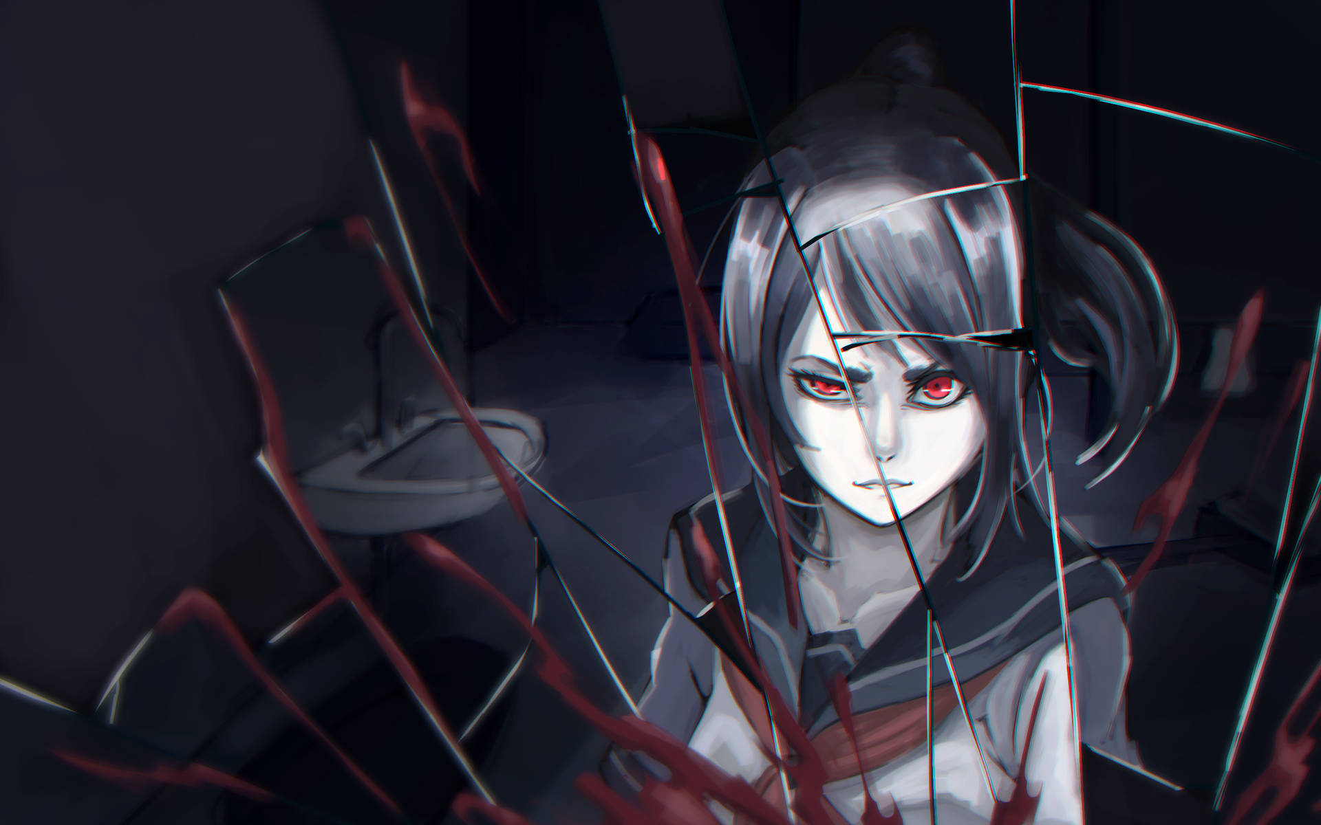 Download free Menacing Ayano Aishi - The Iconic Yandere Simulator Character  Wallpaper - MrWallpaper.com