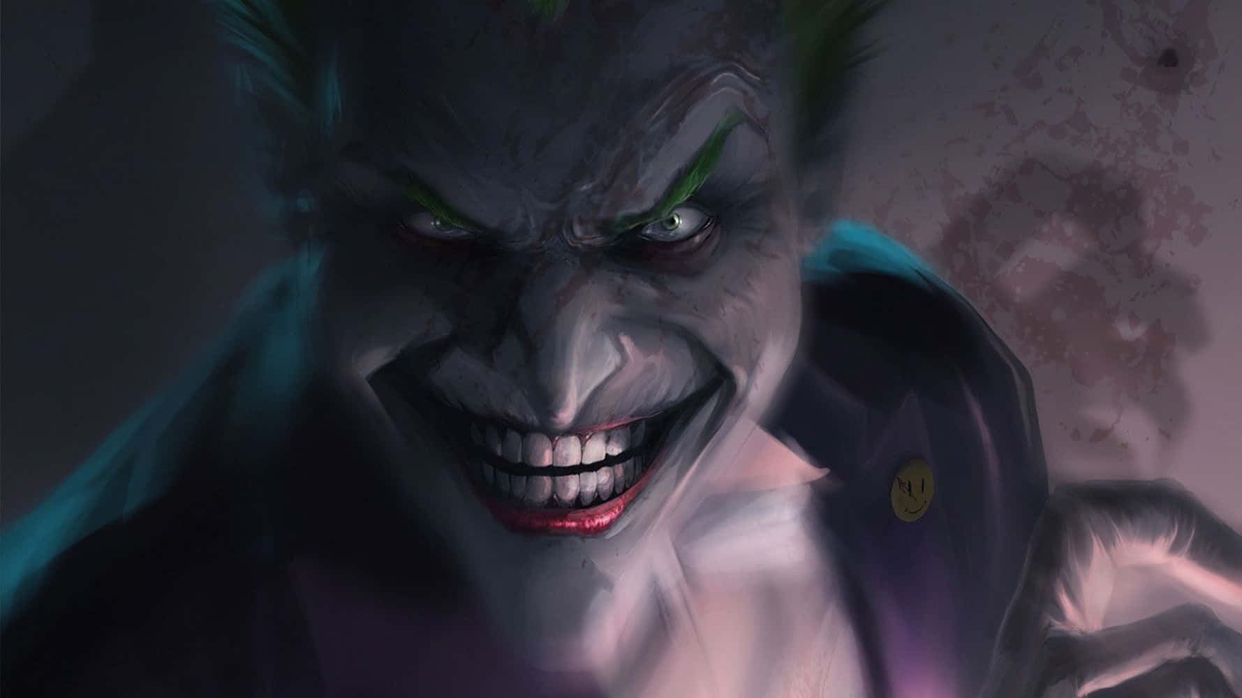 Menacing Visage Of The Dangerous Joker Wallpaper