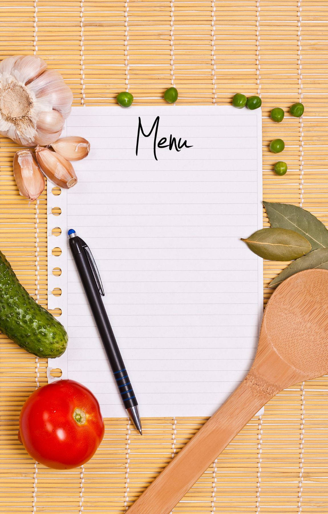 Menu List Blank Flat Lay Photography Wallpaper