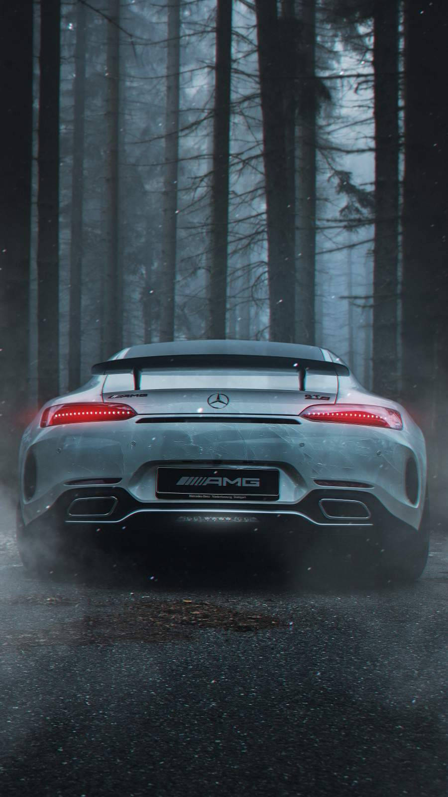 Mercedes-amg Misty Forest Iphone Wallpaper