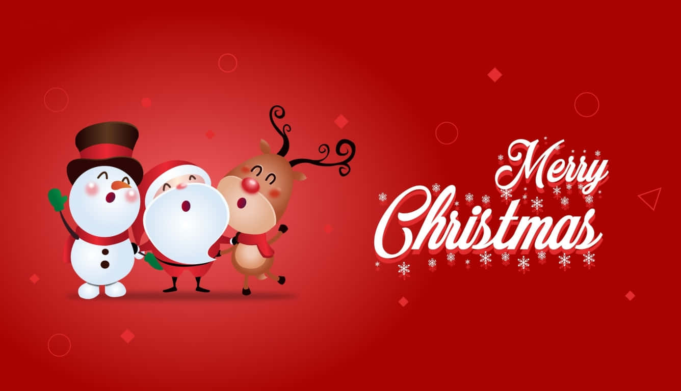 Merry Christmas Wallpaper With Santa And Santa Claus Wallpaper