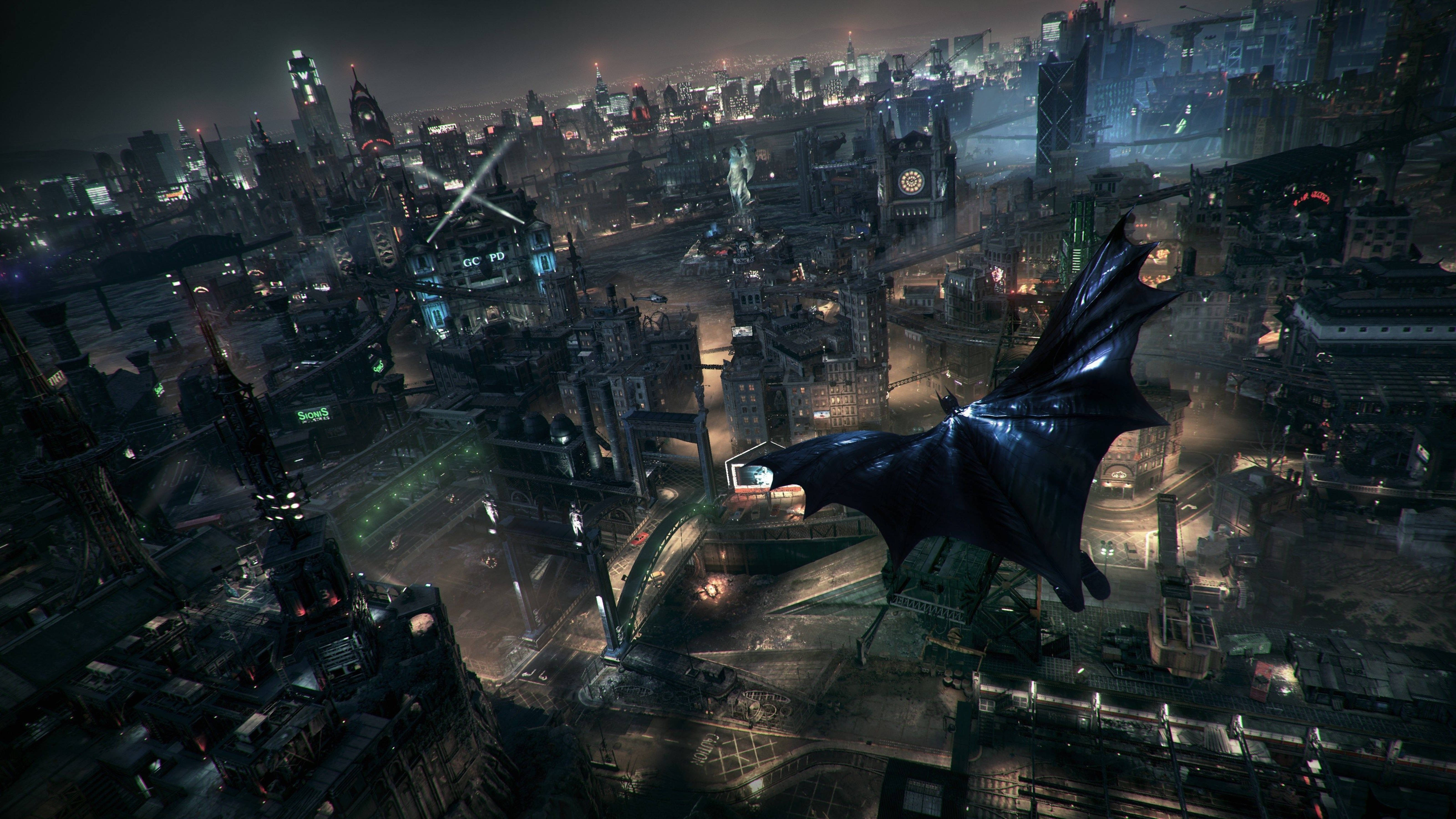 Mesmerizing Arial View Of Batman: Arkham City In Stunning 4k Resolution Wallpaper