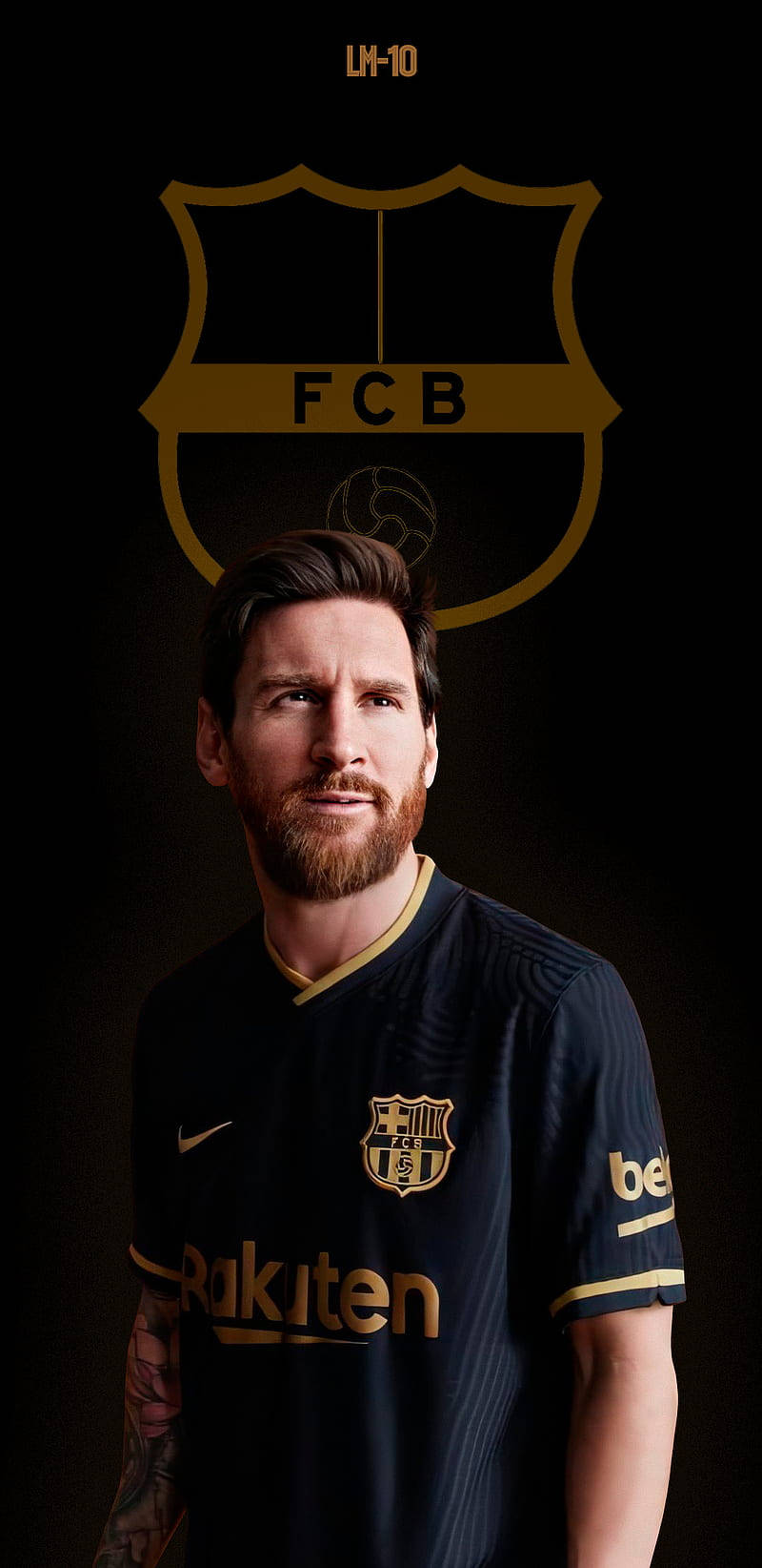 Messi 2021 Fcb Logo Wallpaper