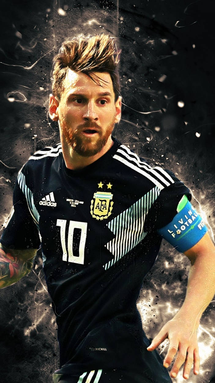 Messi Argentina Aesthetic White Wallpaper