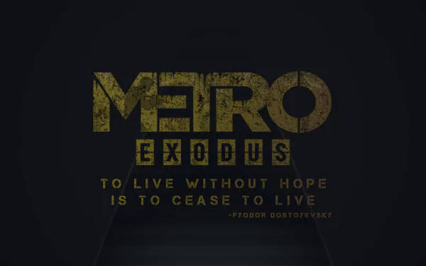 Metro Exodus Grey Graphic Promo 3440x1440 Wallpaper