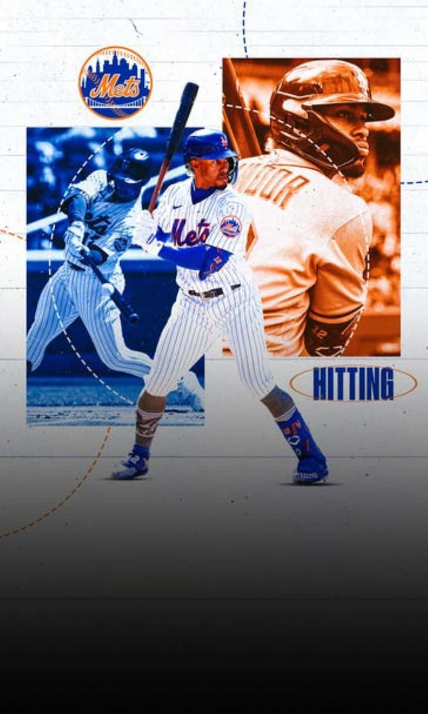 Mets Player Hitting Action Wallpaper