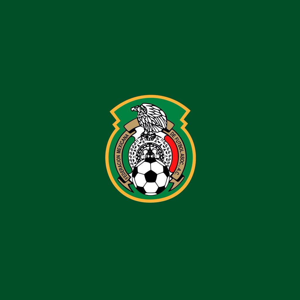 Mexico Soccer Logo In Green Background Wallpaper