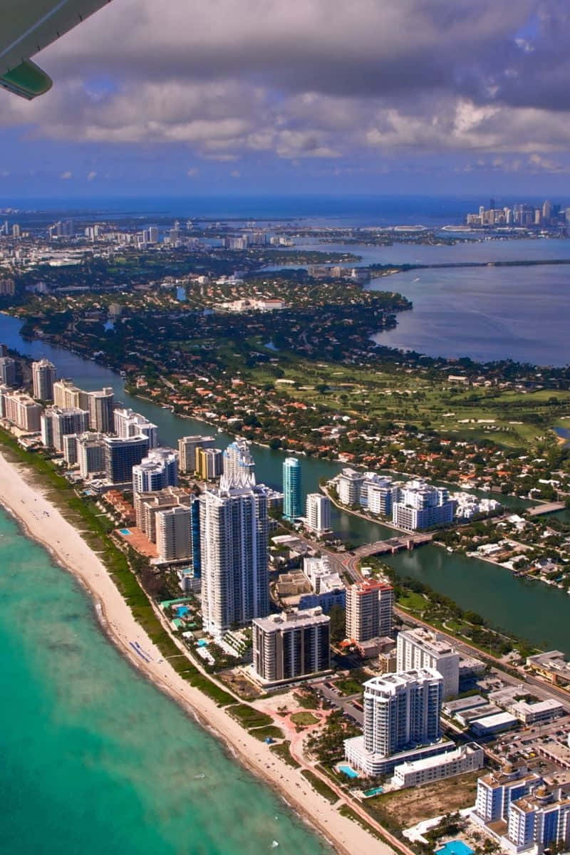 Miami Beach Aerial View Iphone Wallpaper