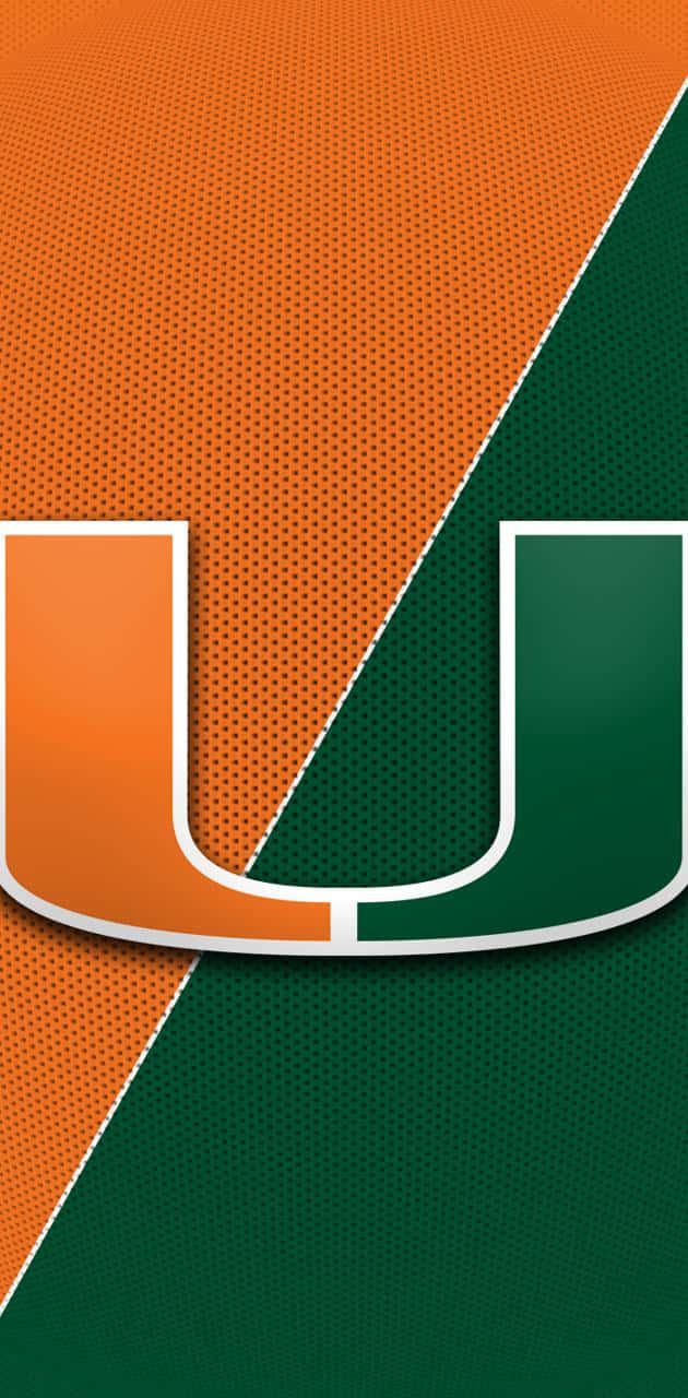 Miami Hurricanes Orange Green Wallpaper