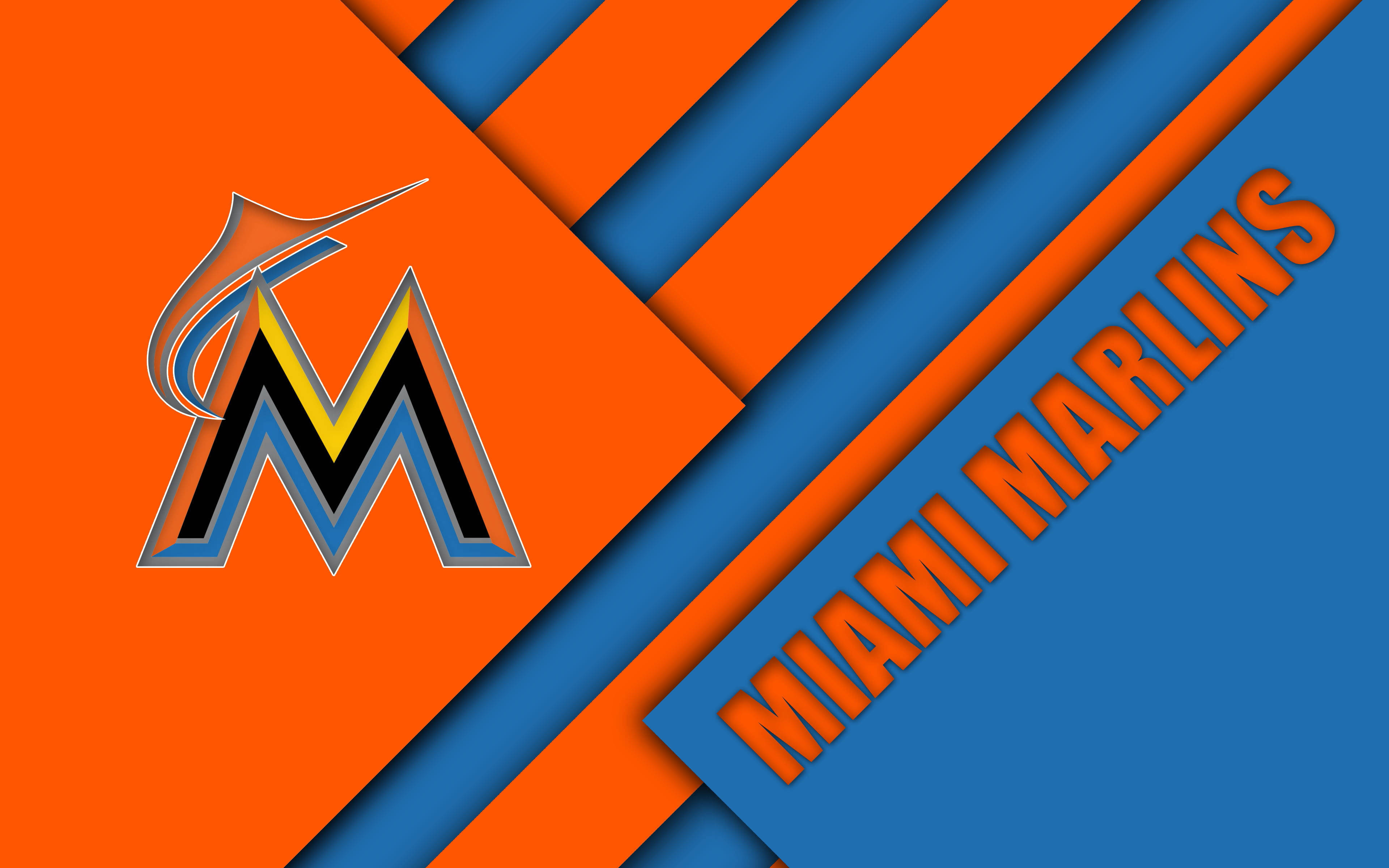 Miami Marlins Abstract Design Wallpaper