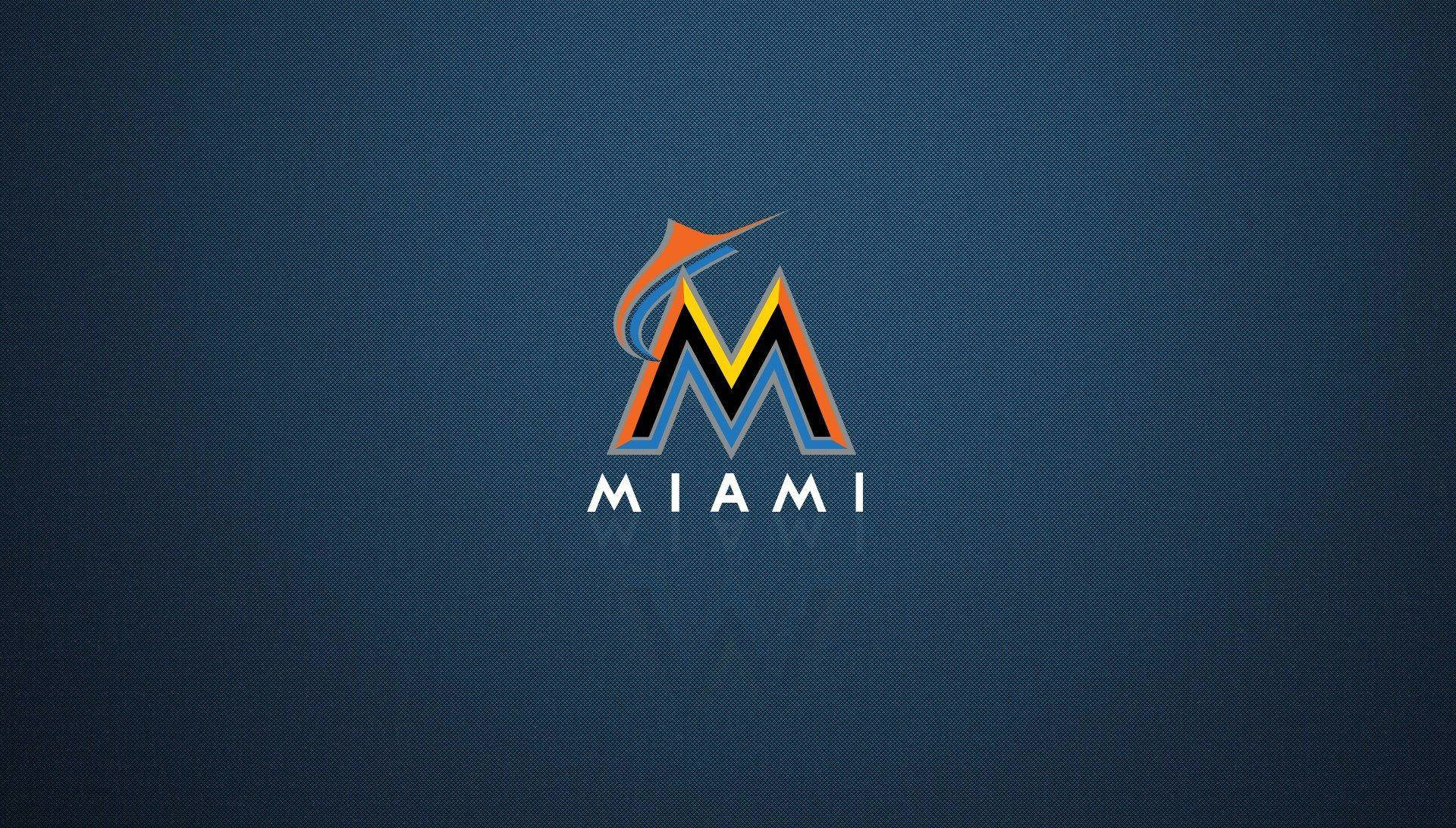 Download free Miami Marlins Dark Blue Aesthetic Wallpaper