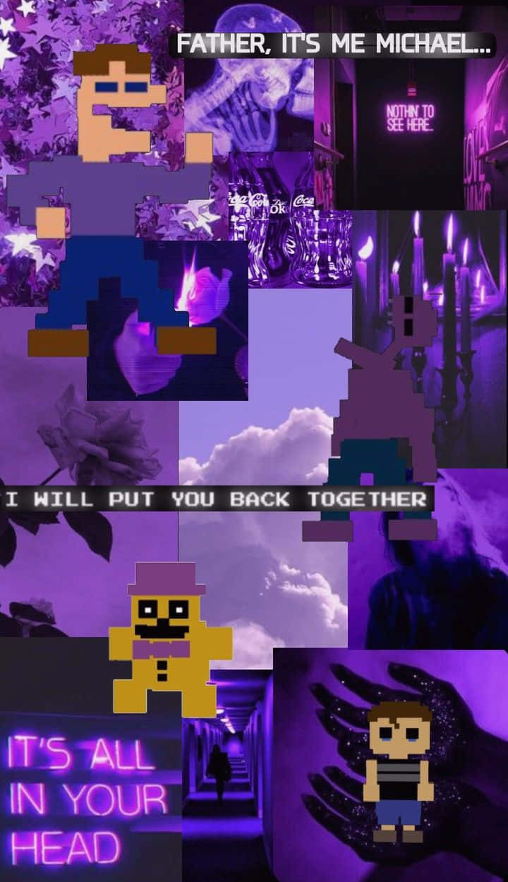 Michael Afton F N A F Collage Wallpaper