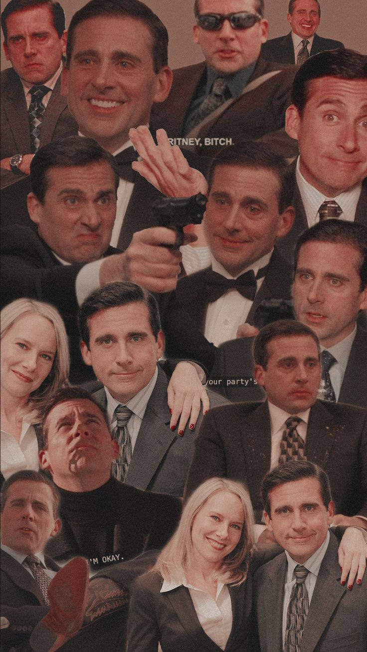 Michael Collage The Office Iphone Wallpaper