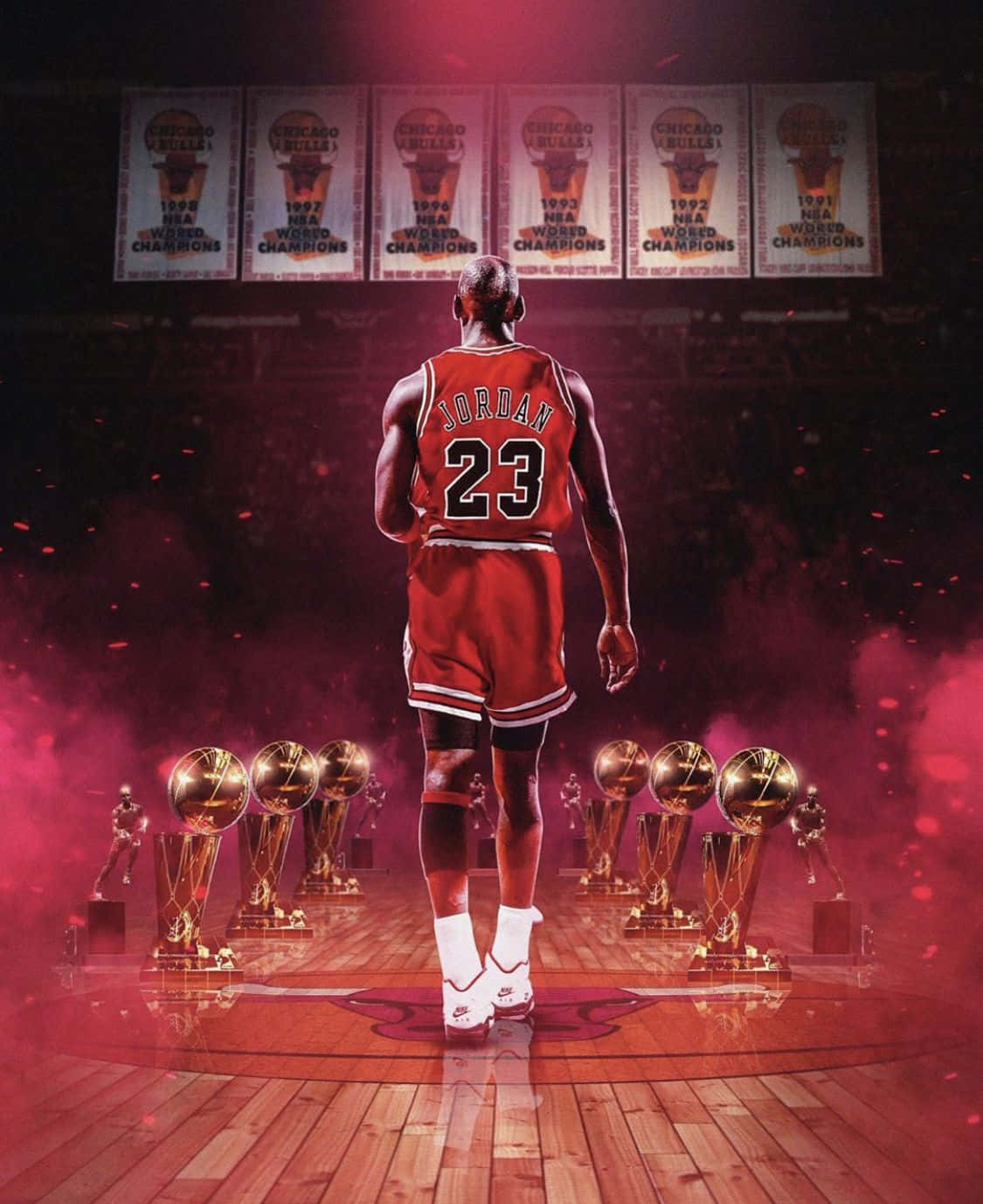 Michael Jordan #23 At The Height Of His Career Wallpaper