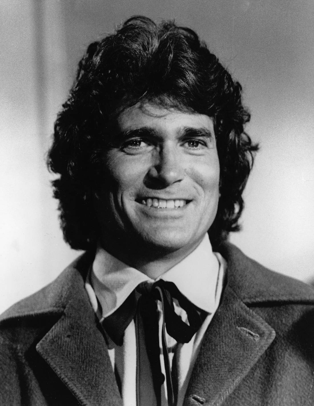 Michael Landon Black And White Portrait Wallpaper